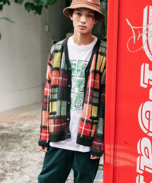 CAL O LINE（キャルオーライン）の「CAL O LINE/キャルオーライン JACQUARD MOHAIR CARDIGAN カーディガン（カーディガン/ボレロ・メンズ・ネイビー/レッド・M/XL/L）」の22枚目の写真