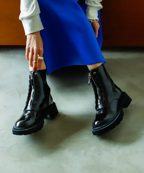 VACANCY（ヴァカンシー）の「front zip ankle boots（ブーツ・レディース・ブラック・MEDIUM/X-LARGE/SMALL/LARGE）」の5枚目の写真