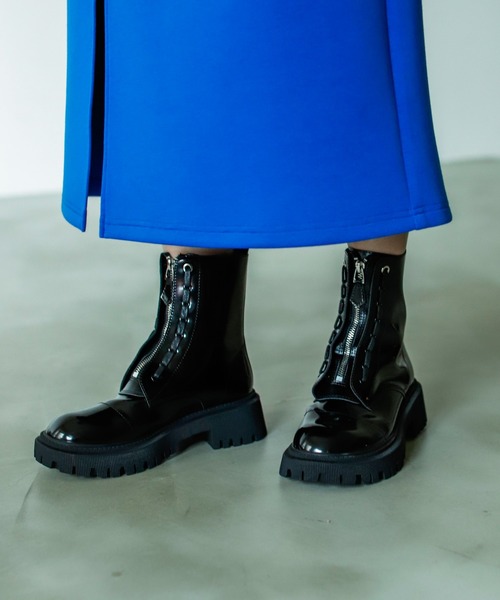 VACANCY（ヴァカンシー）の「front zip ankle boots（ブーツ・レディース・ブラック・MEDIUM/X-LARGE/SMALL/LARGE）」の9枚目の写真