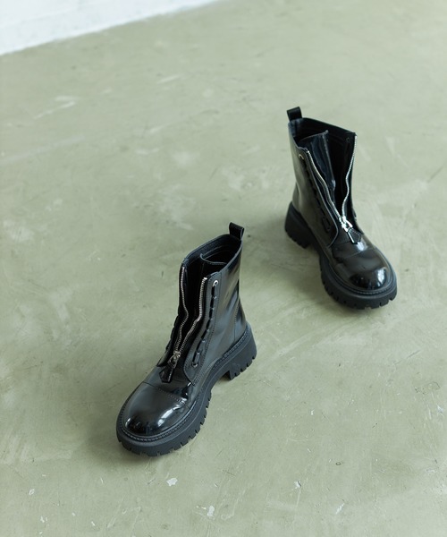 VACANCY（ヴァカンシー）の「front zip ankle boots（ブーツ・レディース・ブラック・MEDIUM/X-LARGE/SMALL/LARGE）」の16枚目の写真