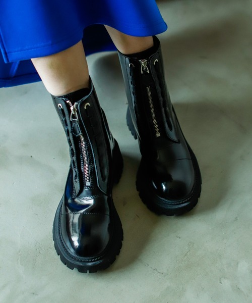 VACANCY（ヴァカンシー）の「front zip ankle boots（ブーツ・レディース・ブラック・MEDIUM/X-LARGE/SMALL/LARGE）」の21枚目の写真