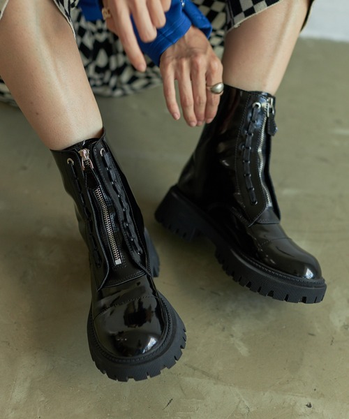 VACANCY（ヴァカンシー）の「front zip ankle boots（ブーツ・レディース・ブラック・MEDIUM/X-LARGE/SMALL/LARGE）」の22枚目の写真