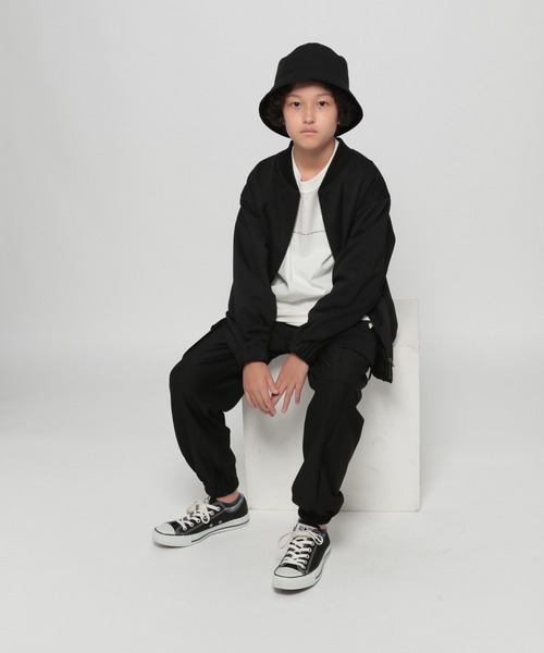 GLOBAL WORK（グローバルワーク）の「【AND YUA ANY】ストレッチジョグパンツ/215020（その他パンツ・キッズ・カーキ/ブラック・160cm/150cm）」の3枚目の写真