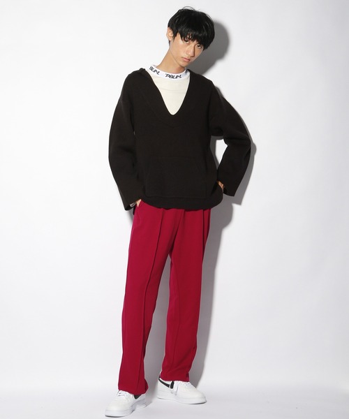 PBLIM（ページボーイリム）の「【PAGEBOYLIM】メキシカンパーカー（ニット/セーター・レディース・ブラック/パープル/レッド・MEDIUM/LARGE）」の9枚目の写真