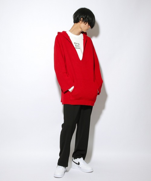 PBLIM（ページボーイリム）の「【PAGEBOYLIM】メキシカンパーカー（ニット/セーター・レディース・ブラック/パープル/レッド・MEDIUM/LARGE）」の15枚目の写真