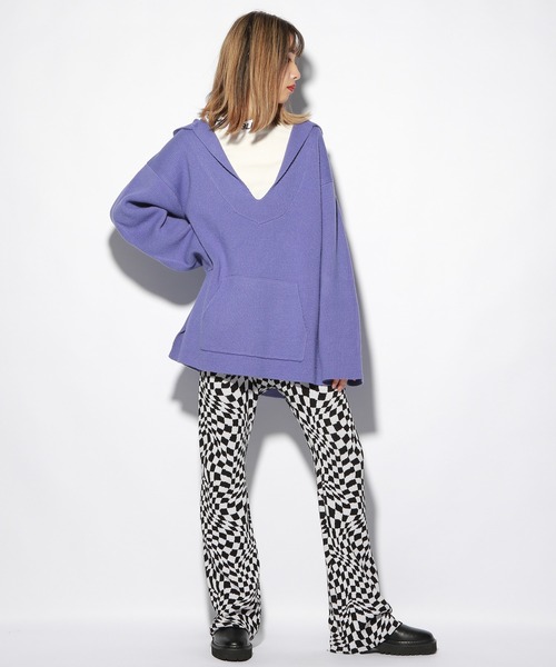 PBLIM（ページボーイリム）の「【PAGEBOYLIM】メキシカンパーカー（ニット/セーター・レディース・ブラック/パープル/レッド・MEDIUM/LARGE）」の19枚目の写真