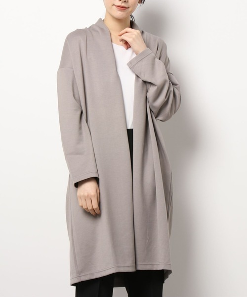 Rewde(ルゥデ)の「ハンサムスエットトッパーカーディガン(1R15-113833)(Tシャツ/カットソー・レディース・グレー/モカ/チャコールグレー・M)」の1枚目の写真
