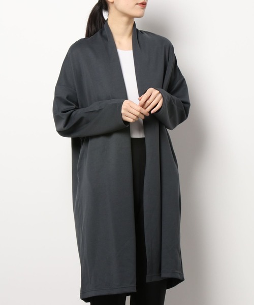 Rewde(ルゥデ)の「ハンサムスエットトッパーカーディガン(1R15-113833)(Tシャツ/カットソー・レディース・グレー/モカ/チャコールグレー・M)」の2枚目の写真