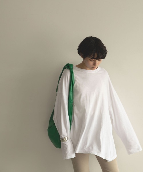 marjour（マージュール）の「SOFT FAKE LEATHER BAG（ショルダーバッグ・レディース・ベージュ/グリーン・FREE）」の5枚目の写真