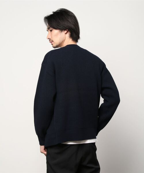 ESTNATION(エストネーション)の「ESTNATION / ラムウールニットカーディガン(カーディガン/ボレロ・メンズ・ネイビー/イエロー/オフホワイト・LARGE/MEDIUM)」の6枚目の写真