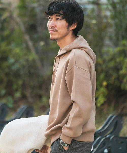 URBAN RESEARCH（アーバンリサーチ）の「ミラノリブ 高機能ニットパーカー（ニット/セーター・メンズ・ブラック/ベージュ/グレー・MEDIUM/LARGE）」の10枚目の写真