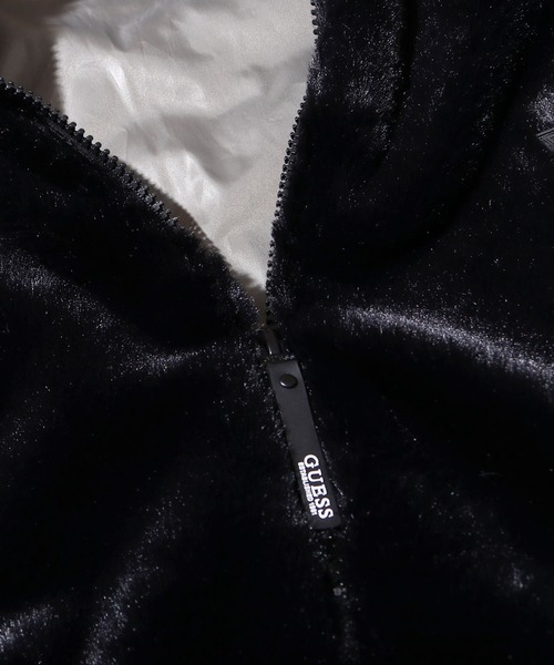 Guess(ゲス)の「GUESS/ゲス UNI HOODIE KNIT JKT フーデッドジャケット ブランドロゴ(ブルゾン・メンズ・アイボリー/ブラック・L/XL/M)」の9枚目の写真