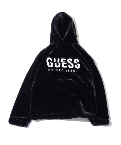 Guess(ゲス)の「GUESS/ゲス UNI HOODIE KNIT JKT フーデッドジャケット ブランドロゴ(ブルゾン・メンズ・アイボリー/ブラック・L/XL/M)」の18枚目の写真