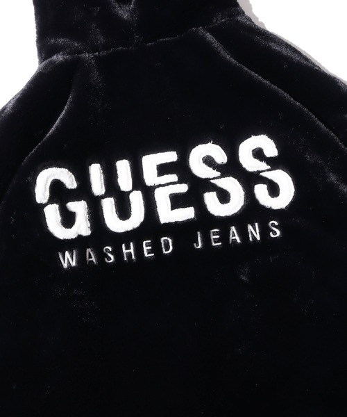 Guess(ゲス)の「GUESS/ゲス UNI HOODIE KNIT JKT フーデッドジャケット ブランドロゴ(ブルゾン・メンズ・アイボリー/ブラック・L/XL/M)」の13枚目の写真