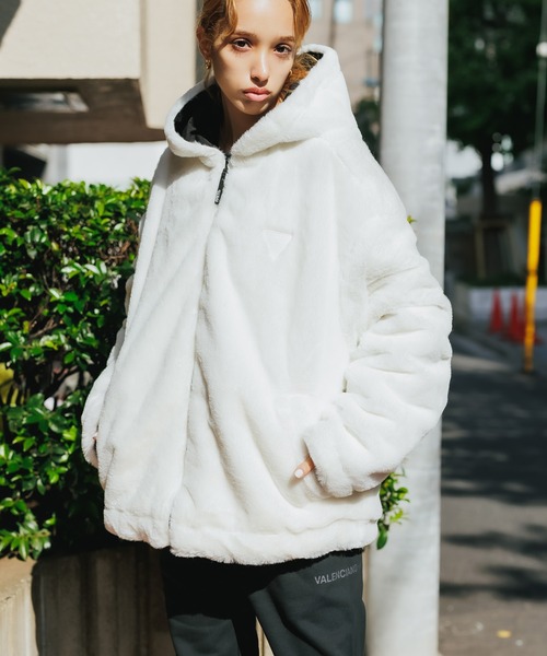 GUESS/ゲス UNI HOODIE KNIT JKT フーデッドジャケット ブランドロゴ