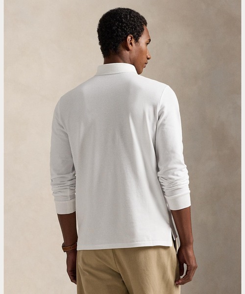 POLO RALPH LAUREN(ポロ ラルフ ローレン)の「カスタム スリム フィット メッシュ ポロシャツ(ポロシャツ・メンズ・ホワイト・S/M/L/XL/XS/XXL)」の4枚目の写真