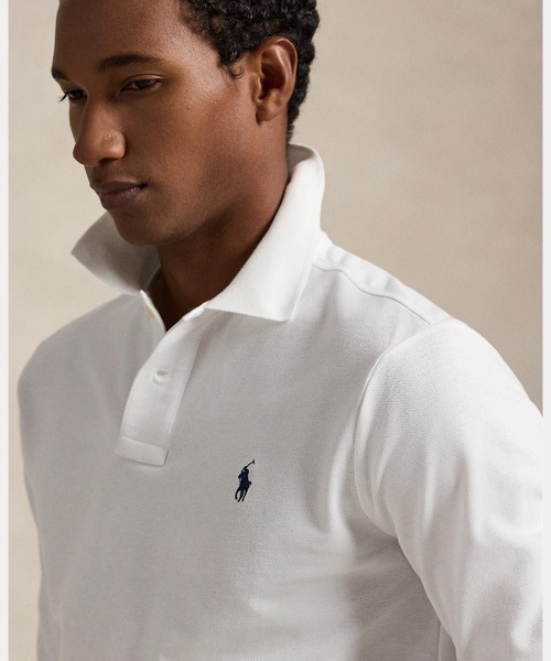 POLO RALPH LAUREN(ポロ ラルフ ローレン)の「カスタム スリム フィット メッシュ ポロシャツ(ポロシャツ・メンズ・ホワイト・S/M/L/XL/XS/XXL)」の5枚目の写真