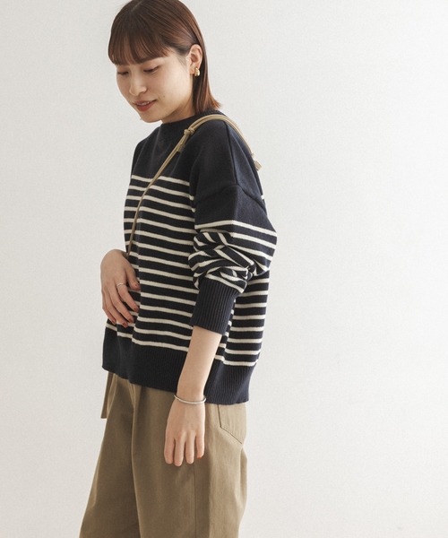 FORK&SPOON(フォークアンドスプーン)の「【一部WEB限定カラー】FORK&SPOON 2WAYクルーカーディガン(カーディガン/ボレロ・レディース・ブラウン/オフホワイト/ブルー系その他/グリーン・ONE)」の8枚目の写真