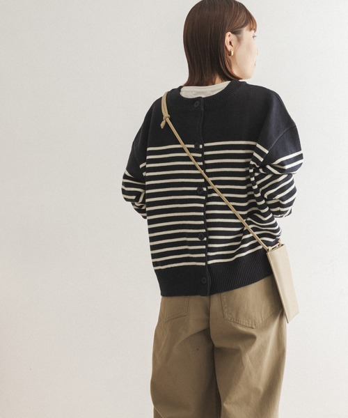 FORK&SPOON(フォークアンドスプーン)の「【一部WEB限定カラー】FORK&SPOON 2WAYクルーカーディガン(カーディガン/ボレロ・レディース・ブラウン/オフホワイト/ブルー系その他/グリーン・ONE)」の9枚目の写真