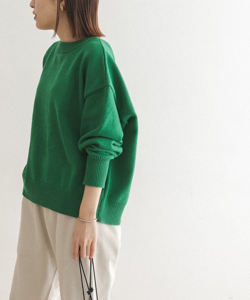 FORK&SPOON(フォークアンドスプーン)の「【一部WEB限定カラー】FORK&SPOON 2WAYクルーカーディガン(カーディガン/ボレロ・レディース・ブラウン/オフホワイト/ブルー系その他/グリーン・ONE)」の12枚目の写真