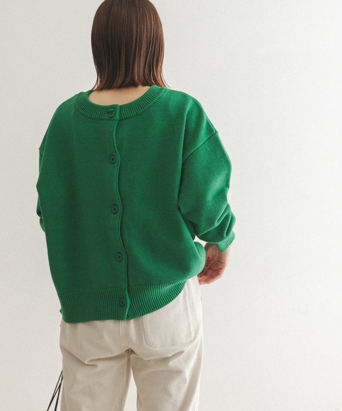 FORK&SPOON(フォークアンドスプーン)の「【一部WEB限定カラー】FORK&SPOON 2WAYクルーカーディガン(カーディガン/ボレロ・レディース・ブラウン/オフホワイト/ブルー系その他/グリーン・ONE)」の13枚目の写真