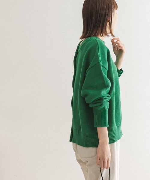 FORK&SPOON(フォークアンドスプーン)の「【一部WEB限定カラー】FORK&SPOON 2WAYクルーカーディガン(カーディガン/ボレロ・レディース・ブラウン/オフホワイト/ブルー系その他/グリーン・ONE)」の14枚目の写真