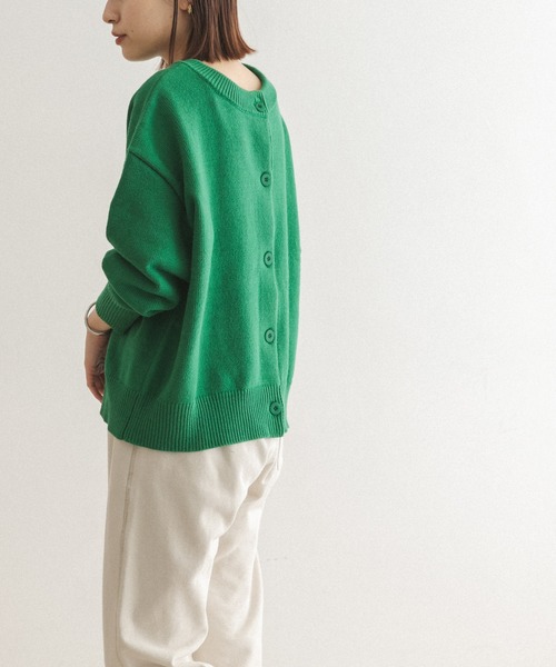 FORK&SPOON(フォークアンドスプーン)の「【一部WEB限定カラー】FORK&SPOON 2WAYクルーカーディガン(カーディガン/ボレロ・レディース・ブラウン/オフホワイト/ブルー系その他/グリーン・ONE)」の16枚目の写真