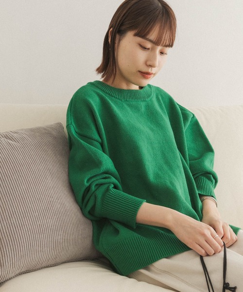 FORK&SPOON(フォークアンドスプーン)の「【一部WEB限定カラー】FORK&SPOON 2WAYクルーカーディガン(カーディガン/ボレロ・レディース・ブラウン/オフホワイト/ブルー系その他/グリーン・ONE)」の17枚目の写真