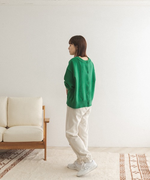 FORK&SPOON(フォークアンドスプーン)の「【一部WEB限定カラー】FORK&SPOON 2WAYクルーカーディガン(カーディガン/ボレロ・レディース・ブラウン/オフホワイト/ブルー系その他/グリーン・ONE)」の19枚目の写真