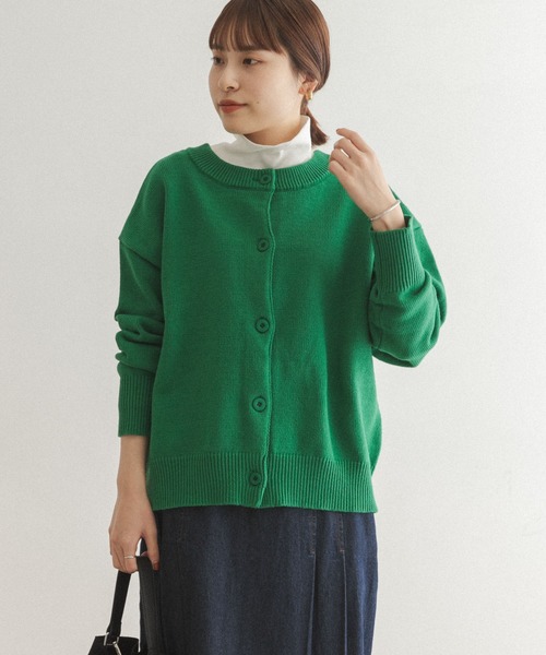 FORK&SPOON(フォークアンドスプーン)の「【一部WEB限定カラー】FORK&SPOON 2WAYクルーカーディガン(カーディガン/ボレロ・レディース・ブラウン/オフホワイト/ブルー系その他/グリーン・ONE)」の21枚目の写真