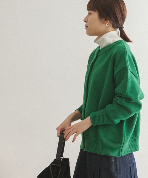 FORK&SPOON(フォークアンドスプーン)の「【一部WEB限定カラー】FORK&SPOON 2WAYクルーカーディガン(カーディガン/ボレロ・レディース・ブラウン/オフホワイト/ブルー系その他/グリーン・ONE)」の22枚目の写真