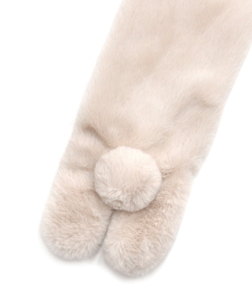 Honey Cinnamon(ハニーシナモン)の「シナモンマフラー(マフラー・レディース・ホワイト/ベージュ・FREE)」の8枚目の写真