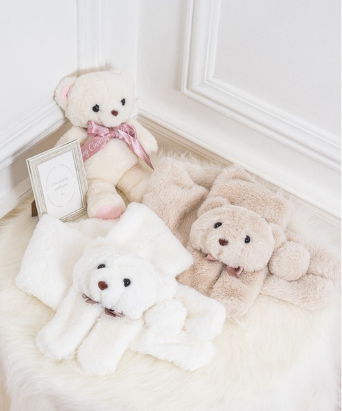 ウサギ　ホワイトマフラー　ハニーシナモン　honey cinnamon 白 シナモンマフラー（マフラー）｜Honey Cinnamon（ハニーシナモン）の