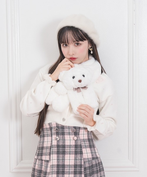 Honey Cinnamon(ハニーシナモン)の「シナモンマフラー(マフラー・レディース・ホワイト/ベージュ・FREE)」の12枚目の写真