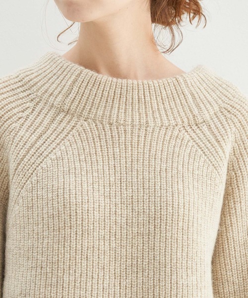 ROPE' PICNIC（ロペピクニック）の「【人気ブロガーAkaneさんコラボ】【emur】ボトルネックニットプルオーバー（ニット/セーター・レディース・ベージュ/ピンク/イエロー・38）」の6枚目の写真