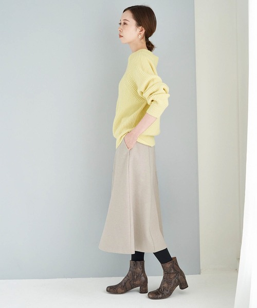 ROPE' PICNIC（ロペピクニック）の「【人気ブロガーAkaneさんコラボ】【emur】ボトルネックニットプルオーバー（ニット/セーター・レディース・ベージュ/ピンク/イエロー・38）」の14枚目の写真