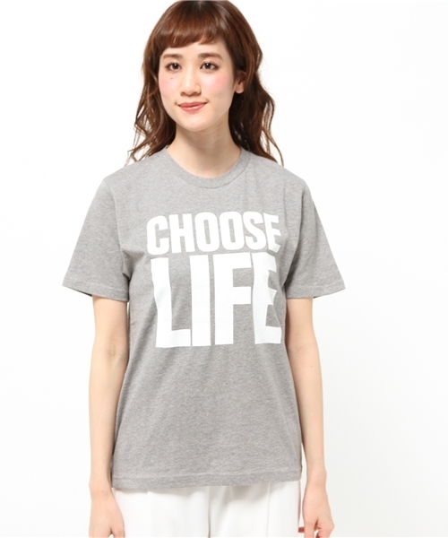 KATHARINE HAMNETT LONDON （キャサリンハムネットロンドン）の「【LAB】 CHOOSE LIFE / チューズライフTシャツ（Tシャツ/カットソー・レディース・ホワイト/グレー・MEDIUM/SMALL/LARGE）」の3枚目の写真