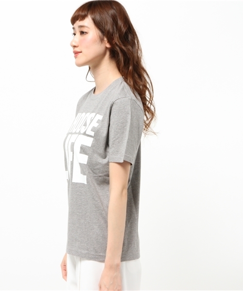 KATHARINE HAMNETT LONDON （キャサリンハムネットロンドン）の「【LAB】 CHOOSE LIFE / チューズライフTシャツ（Tシャツ/カットソー・レディース・ホワイト/グレー・MEDIUM/SMALL/LARGE）」の4枚目の写真