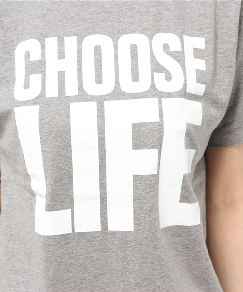 KATHARINE HAMNETT LONDON （キャサリンハムネットロンドン）の「【LAB】 CHOOSE LIFE / チューズライフTシャツ（Tシャツ/カットソー・レディース・ホワイト/グレー・MEDIUM/SMALL/LARGE）」の9枚目の写真
