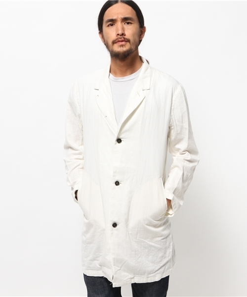 CIAOPANIC（チャオパニック）の「【Ciaopanic】F.L.Bショップコート（チェスターコート・メンズ・チャコールグレー/ネイビー/アイボリー・MEDIUM/LARGE）」の2枚目の写真