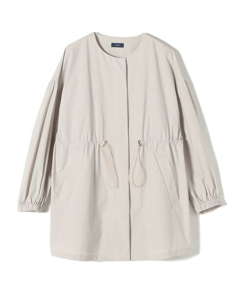 SHIPS（シップス）の「*〈撥水加工/手洗い可能〉SOLOTEXノーカラードロストコート◇（ノーカラーコート・レディース・ネイビー/オリーブ/ナチュラル/ベージュ系・ONE SIZE）」の5枚目の写真