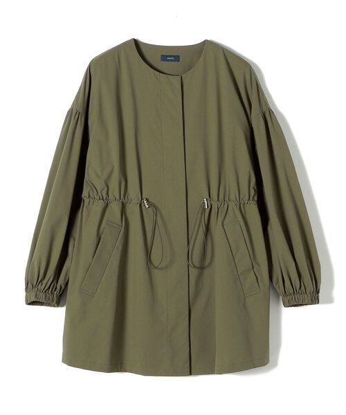 SHIPS（シップス）の「*〈撥水加工/手洗い可能〉SOLOTEXノーカラードロストコート◇（ノーカラーコート・レディース・ネイビー/オリーブ/ナチュラル/ベージュ系・ONE SIZE）」の15枚目の写真