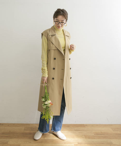 URBAN RESEARCH(アーバンリサーチ)の「ジレトレンチ(ベスト・レディース・ベージュ/ベージュ系その他・FREE)」の3枚目の写真