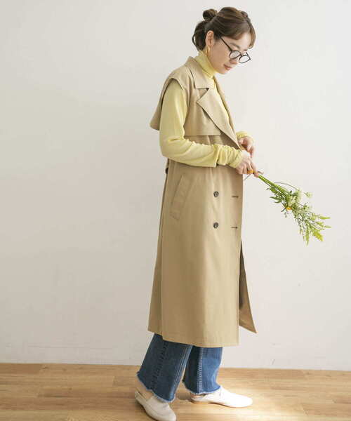 URBAN RESEARCH(アーバンリサーチ)の「ジレトレンチ(ベスト・レディース・ベージュ/ベージュ系その他・FREE)」の7枚目の写真