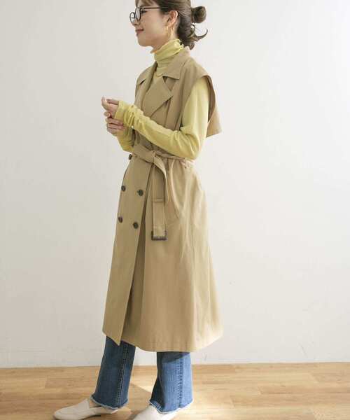 URBAN RESEARCH(アーバンリサーチ)の「ジレトレンチ(ベスト・レディース・ベージュ/ベージュ系その他・FREE)」の4枚目の写真