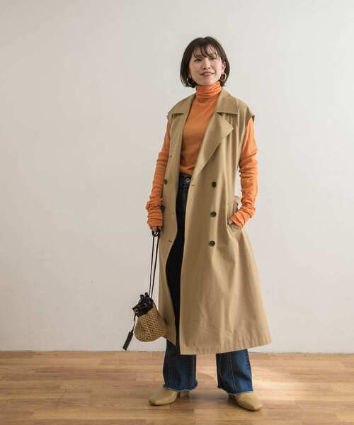 URBAN RESEARCH(アーバンリサーチ)の「ジレトレンチ(ベスト・レディース・ベージュ/ベージュ系その他・FREE)」の14枚目の写真