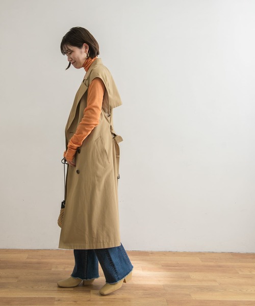 URBAN RESEARCH(アーバンリサーチ)の「ジレトレンチ(ベスト・レディース・ベージュ/ベージュ系その他・FREE)」の5枚目の写真