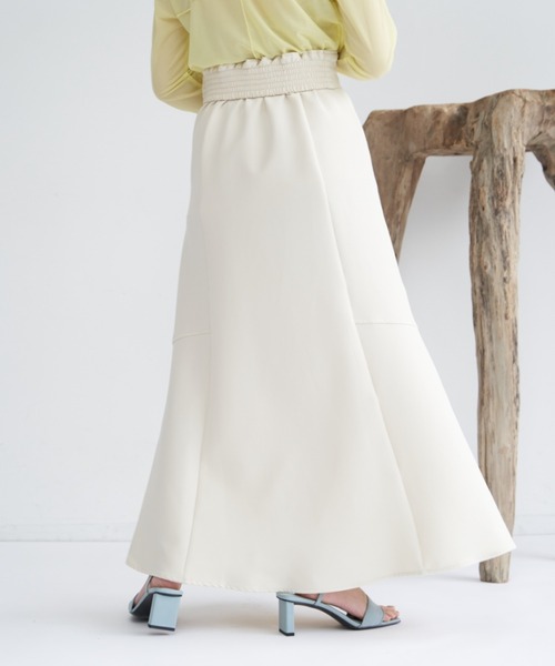 VANNIE U（ヴァニーユー）の「パターンフレアスカート/2WAYウエスト（低身長着用可能）/セットアップ着用可能商品（スカート・レディース・ライトブルー/アイボリー/ブラック/ベージュ/ピンク・FREE）」の17枚目の写真