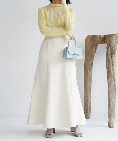 VANNIE U（ヴァニーユー）の「パターンフレアスカート/2WAYウエスト（低身長着用可能）/セットアップ着用可能商品（スカート・レディース・ライトブルー/アイボリー/ブラック/ベージュ/ピンク・FREE）」の18枚目の写真