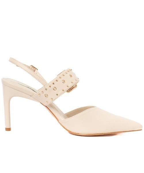 R&E(アールアンドイー)の「【R&E】スタッズベルトストラップスティックヒールパンプス(パンプス・レディース・アイボリー/ブラック/ベージュ系/アイボリー系・22.0cm/22.5cm/23.0cm/23.5cm/24.0cm/24.5cm)」の6枚目の写真